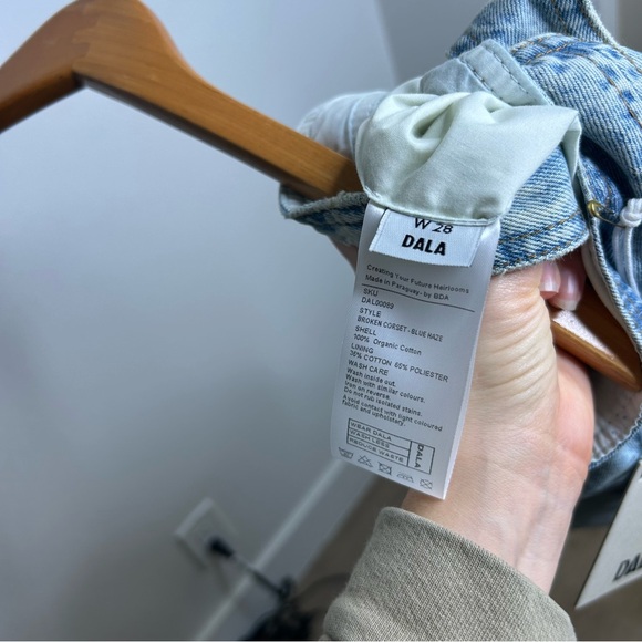 NWT Dala Denim Broken Corset Jean Top Size 28/ US Small - Picture 15 of 16